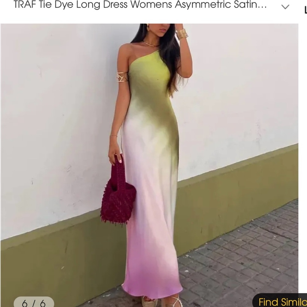 Long Asymmetric Dress Pink